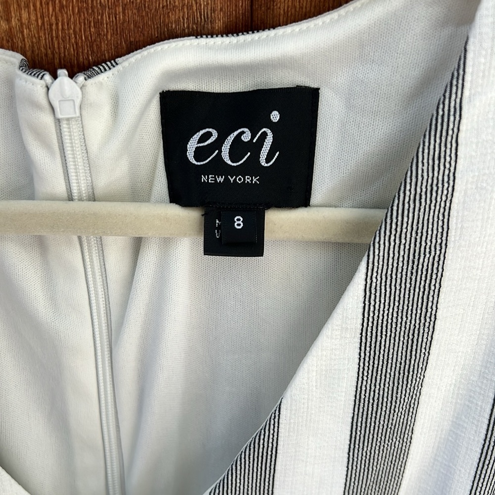 ☀️ECI New York • Fit and Flare Striped Midi Dress Size 8 - Picture 6 of 10